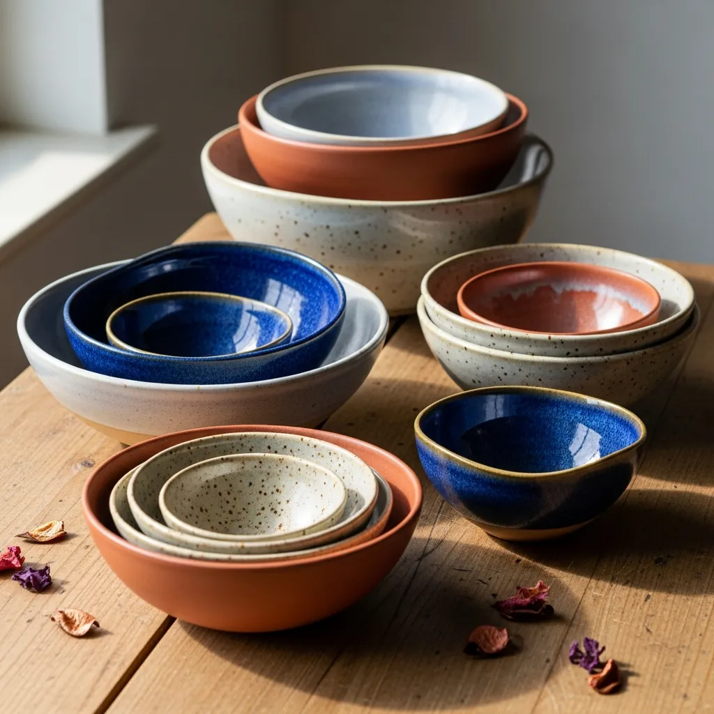Ceramic bowls in various sizes